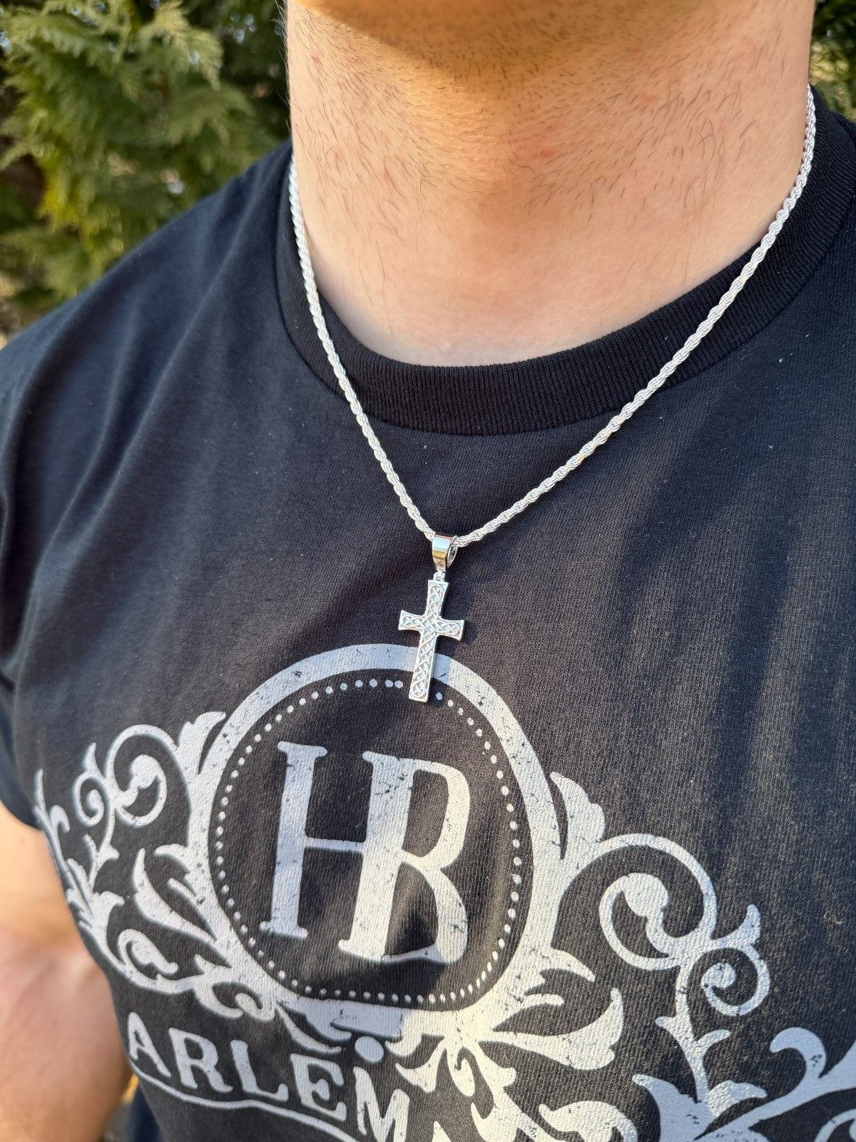 Viking Warrior Celtic Cross Pendant | 14k Gold Vermeil 925 Silver