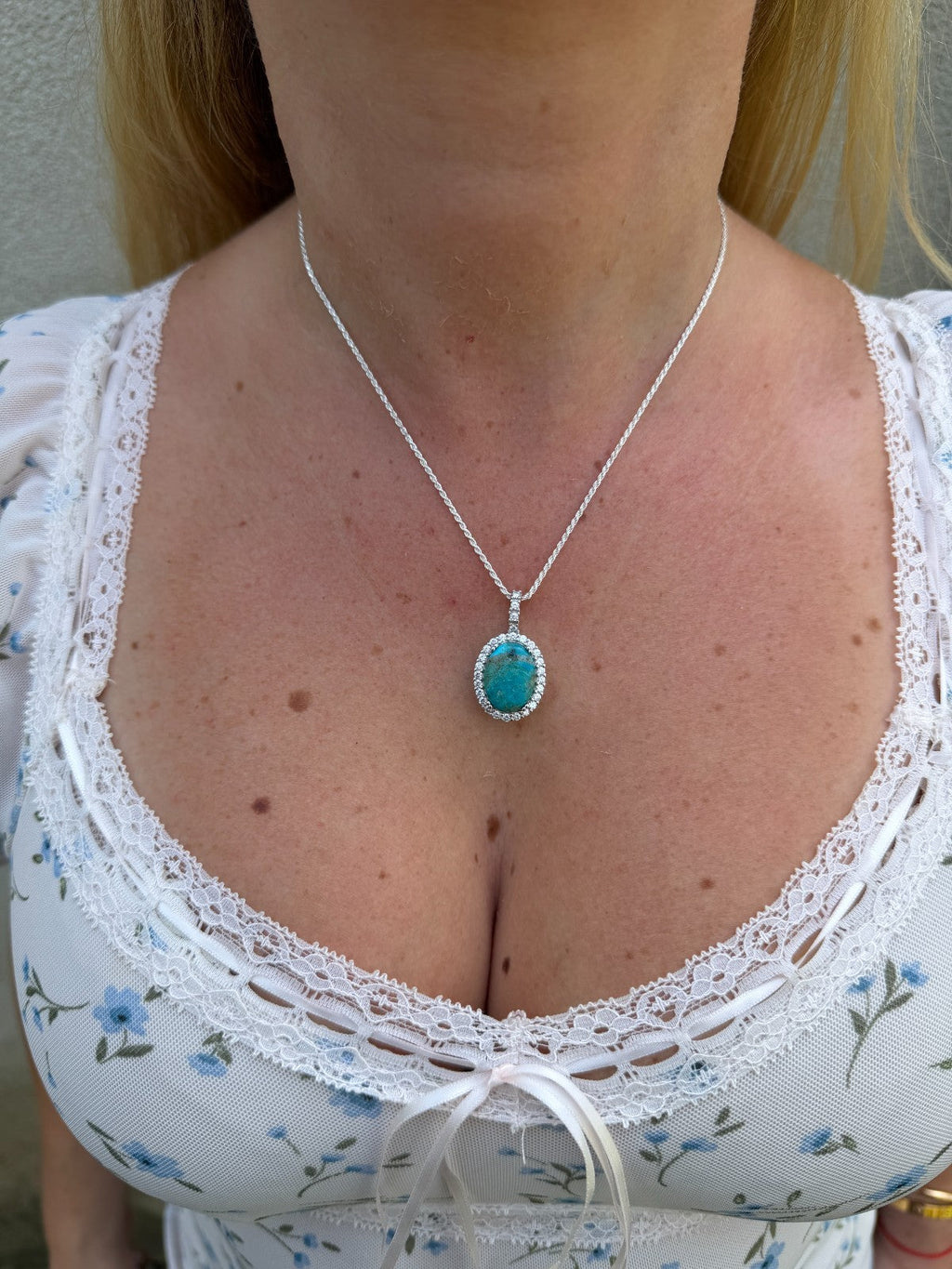 Moissanite Royalty Ocean Freeze Pendant | 925 Silver