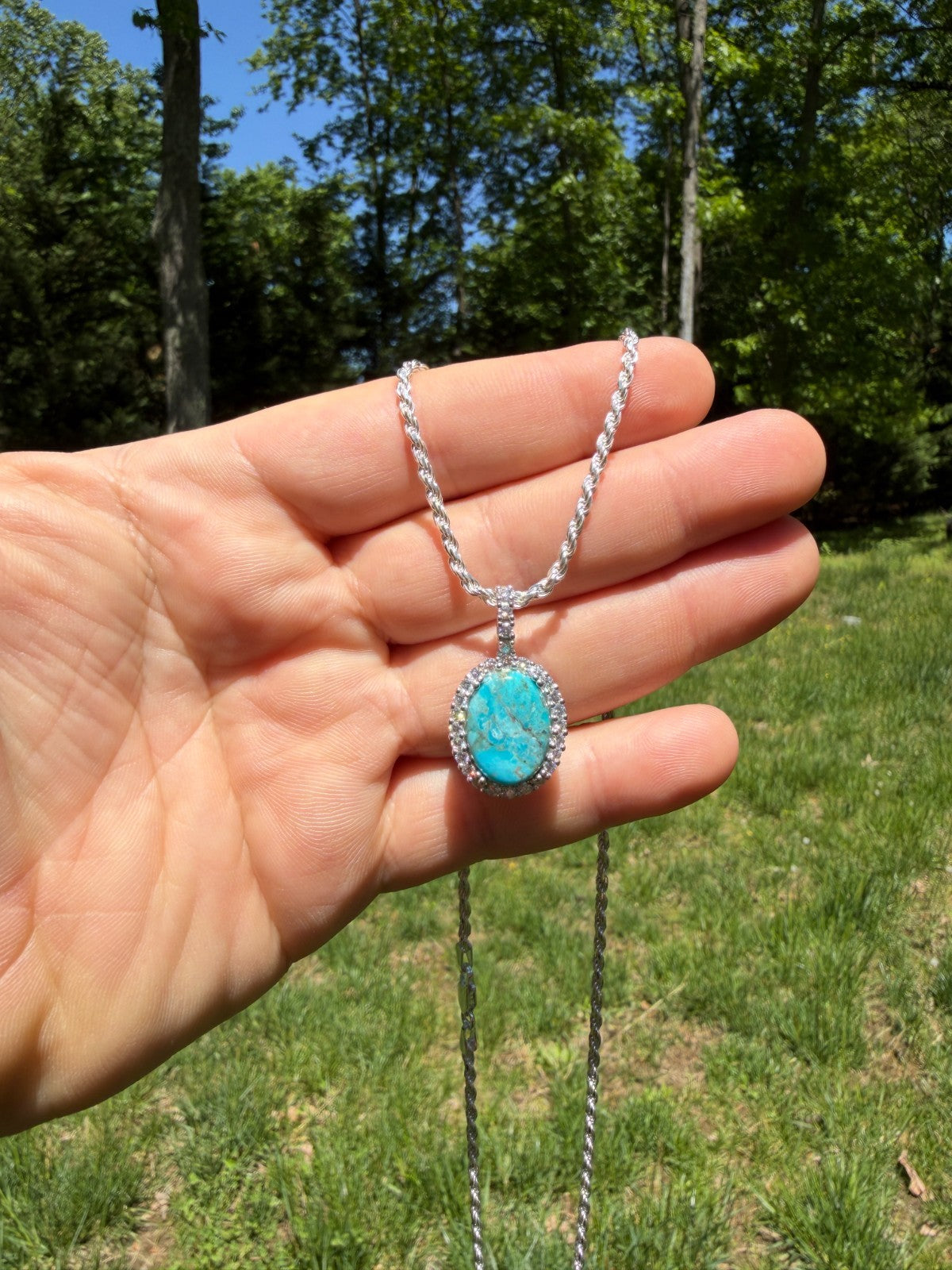 Moissanite Royalty Ocean Freeze Pendant | 925 Silver