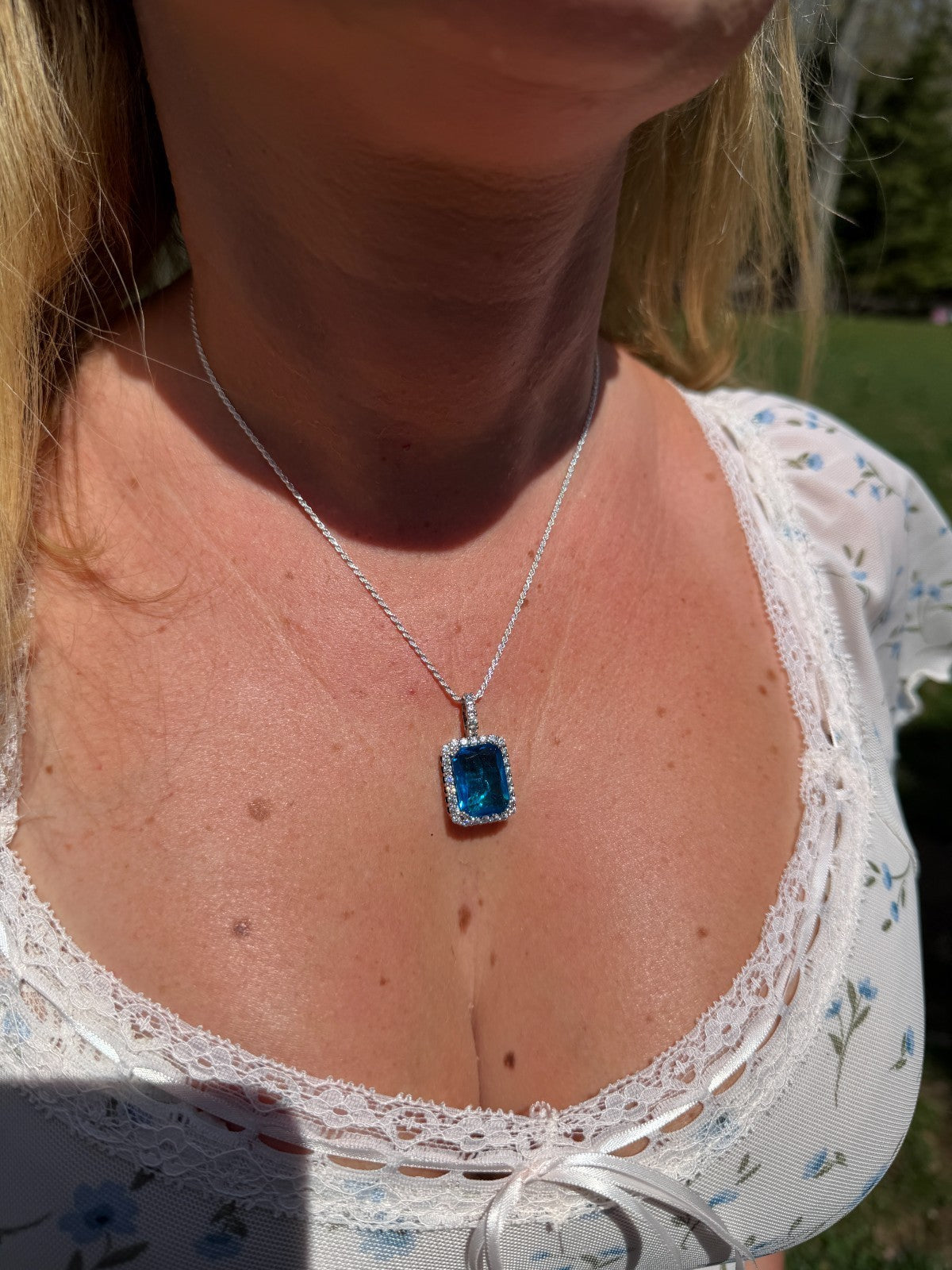 Moissanite Royalty Ocean Freeze Pendant | 925 Silver