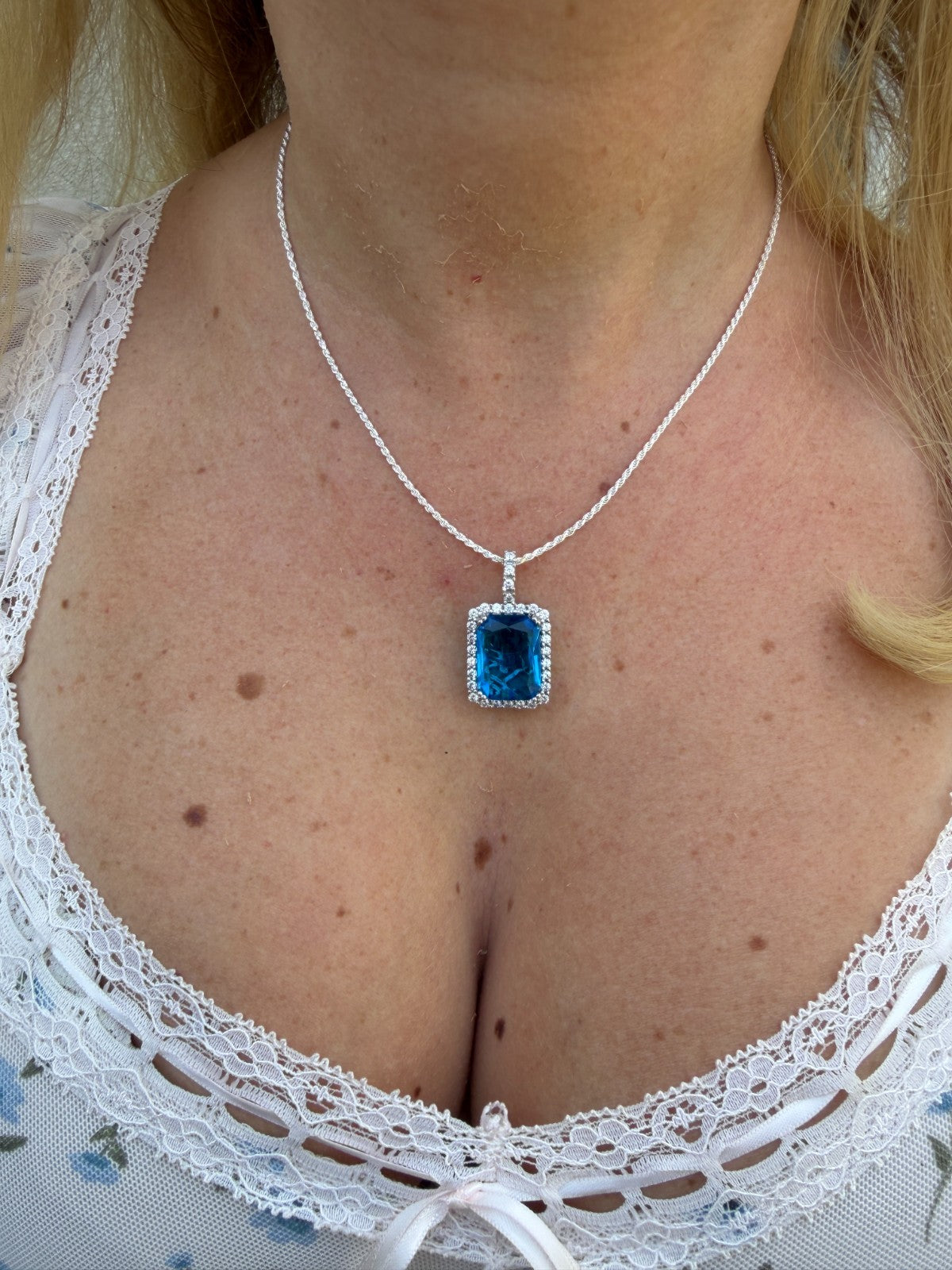Moissanite Royalty Ocean Freeze Pendant | 925 Silver