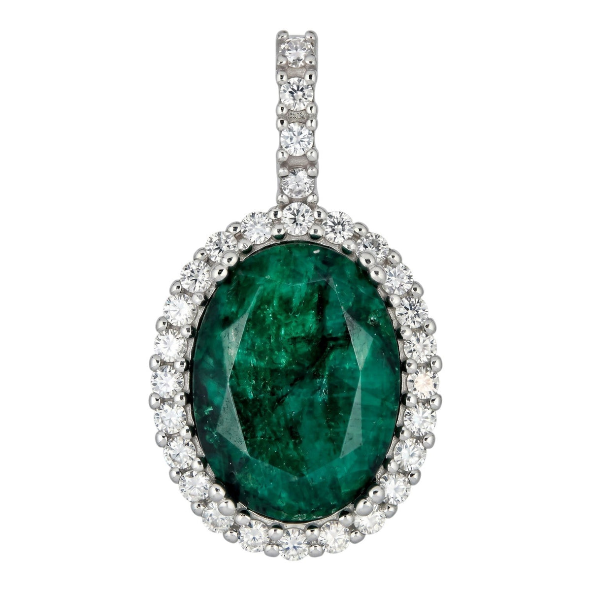 Moissanite Royalty Green Phantom Pendant | 925 Silver