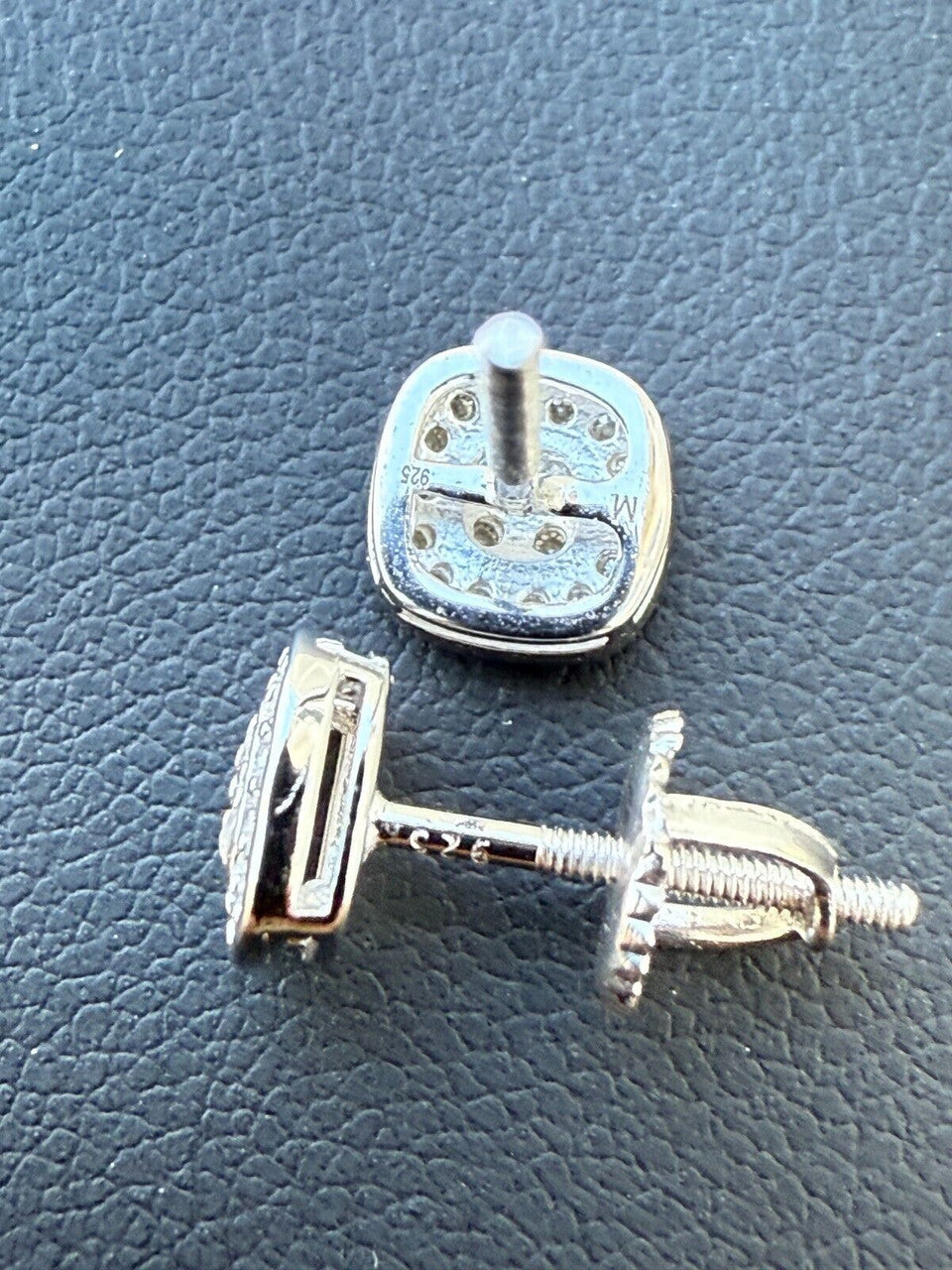 Moissanite Square Iced Out Earrings | 925 Silver