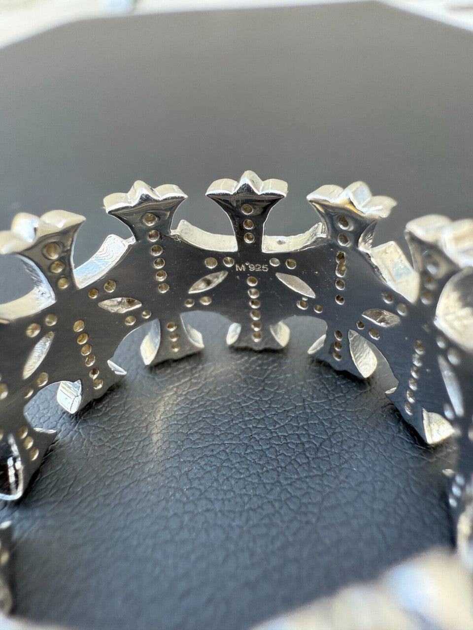 Moissanite Hearts Of Chrome Ring | 925 Silver