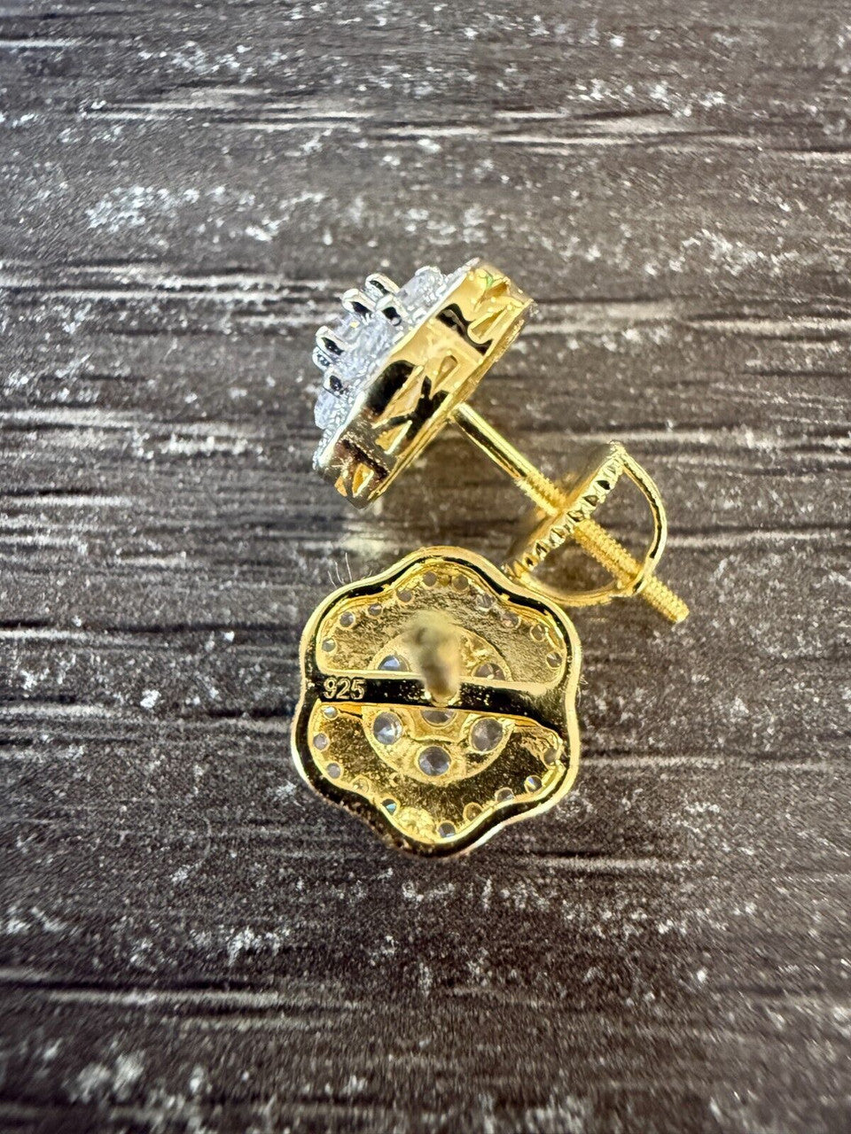 Micropave Cluster Iced Out Earrings | 14k Gold Vermeil 925 Silver | CZ