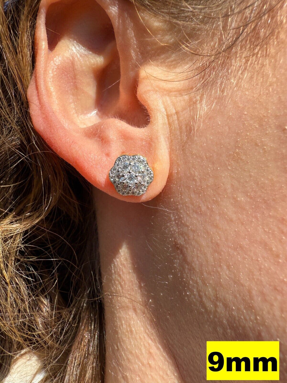 Micropave Cluster Iced Out Earrings | 14k Gold Vermeil 925 Silver | CZ