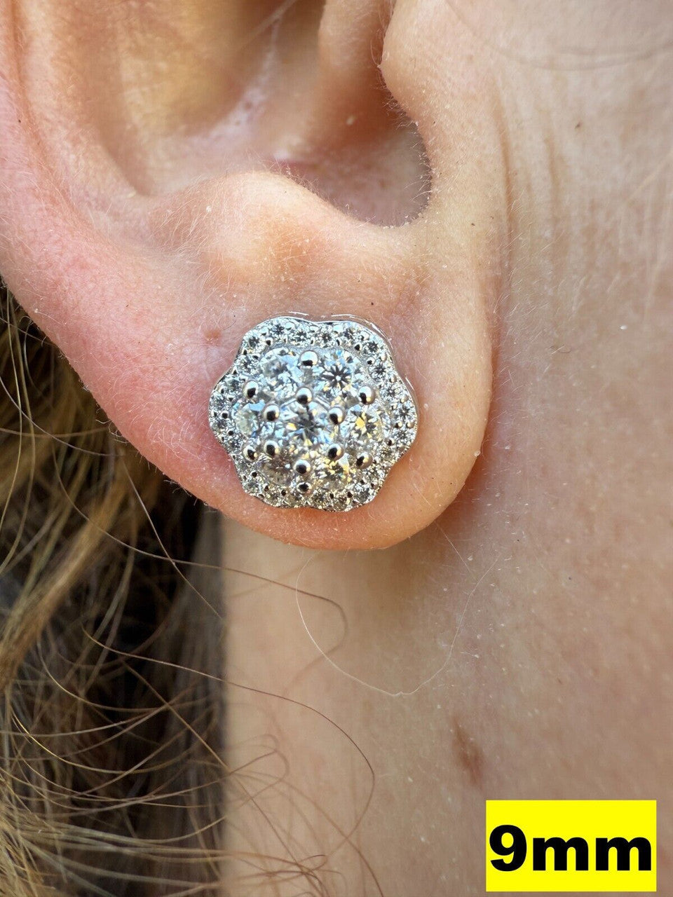 Micropave Cluster Iced Out Earrings | 925 Silver | CZ