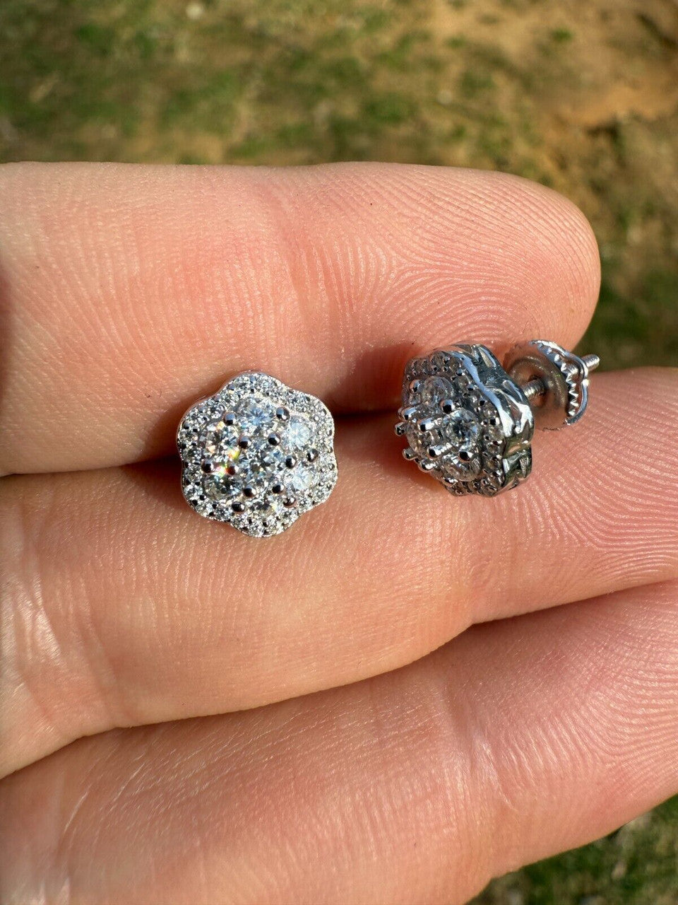 Micropave Cluster Iced Out Earrings | 925 Silver | CZ