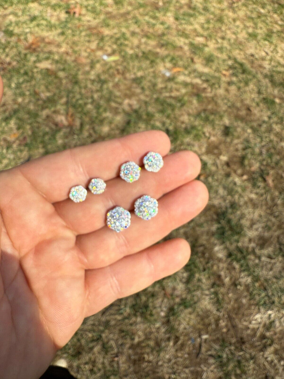 Moissanite Micropave Cluster Iced Out Earrings | 925 Silver