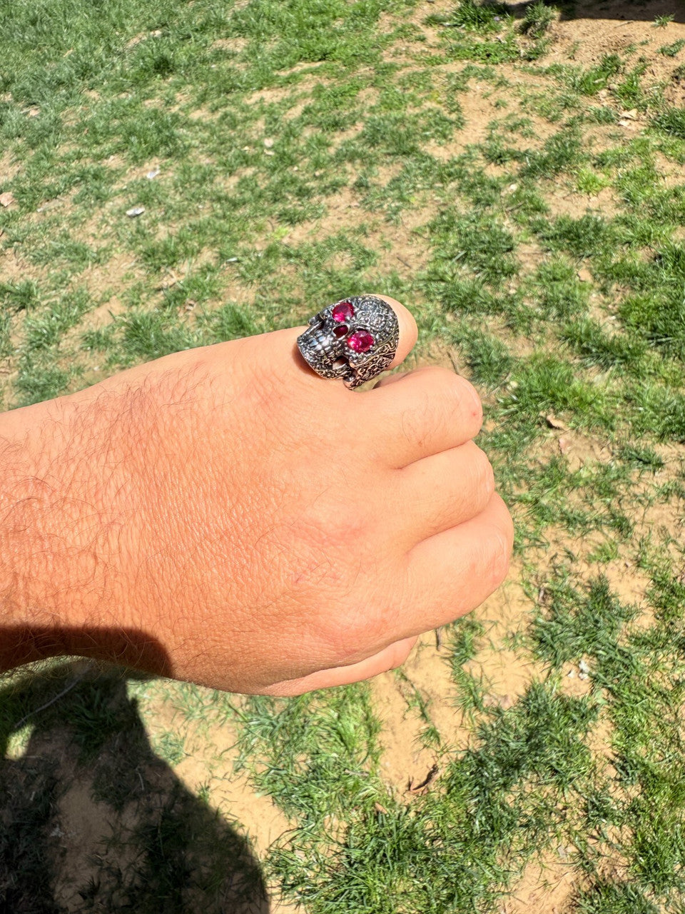 Sugar Skull & Roses Ring | 925 Silver Oxidized
