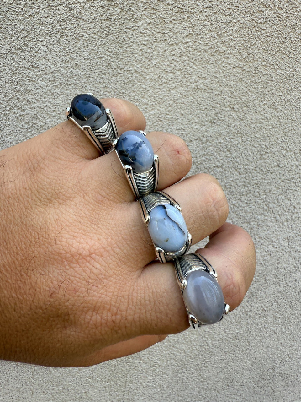Classic Stone Eye Ring | 925 Silver Oxidized