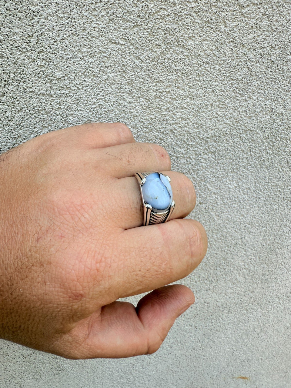Classic Stone Eye Ring | 925 Silver Oxidized