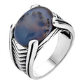 Classic Stone Eye Ring | 925 Silver Oxidized