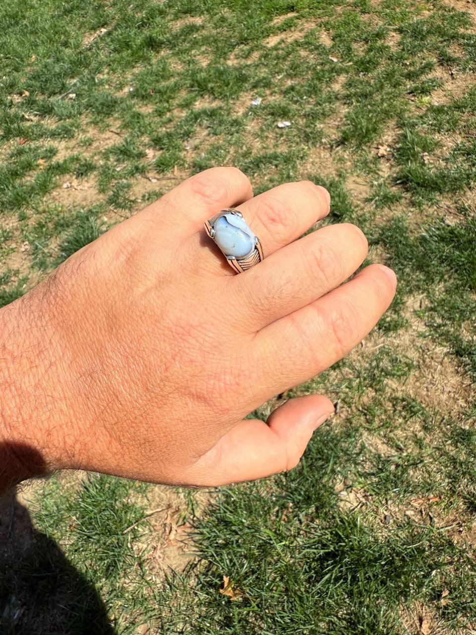 Classic Stone Eye Ring | 925 Silver Oxidized