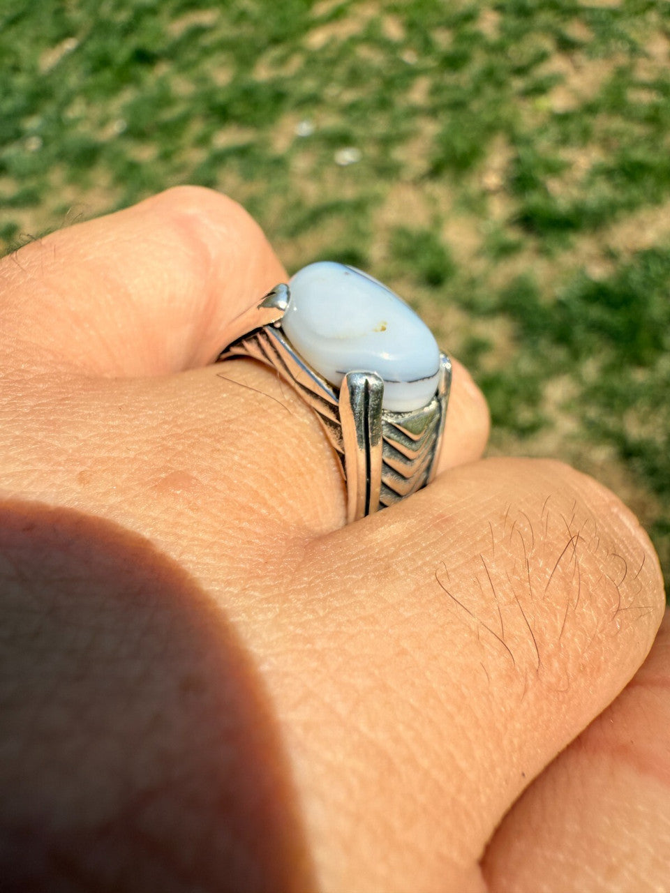 Classic Stone Eye Ring | 925 Silver Oxidized