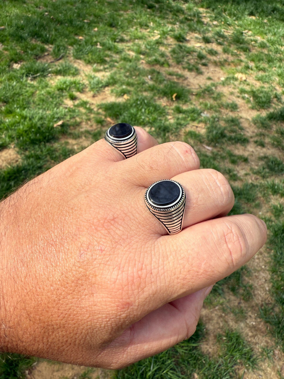 Night Sky Ring | 925 Silver Oxidized