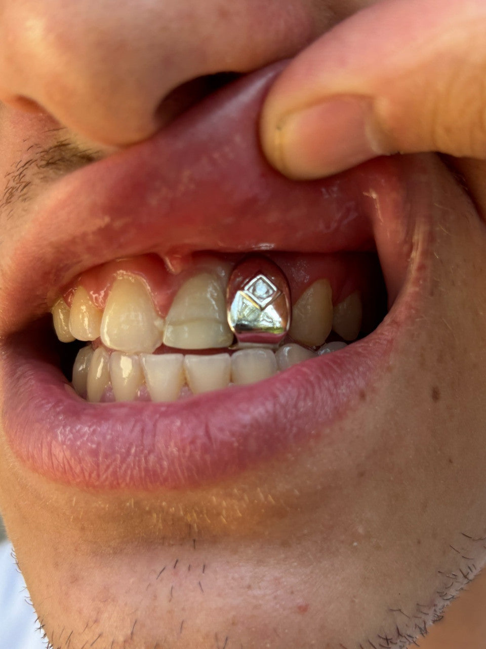 Solid 925 Sterling CZ Silver Single Tooth Grillz Real Custom Hip Hop Grills Caps
