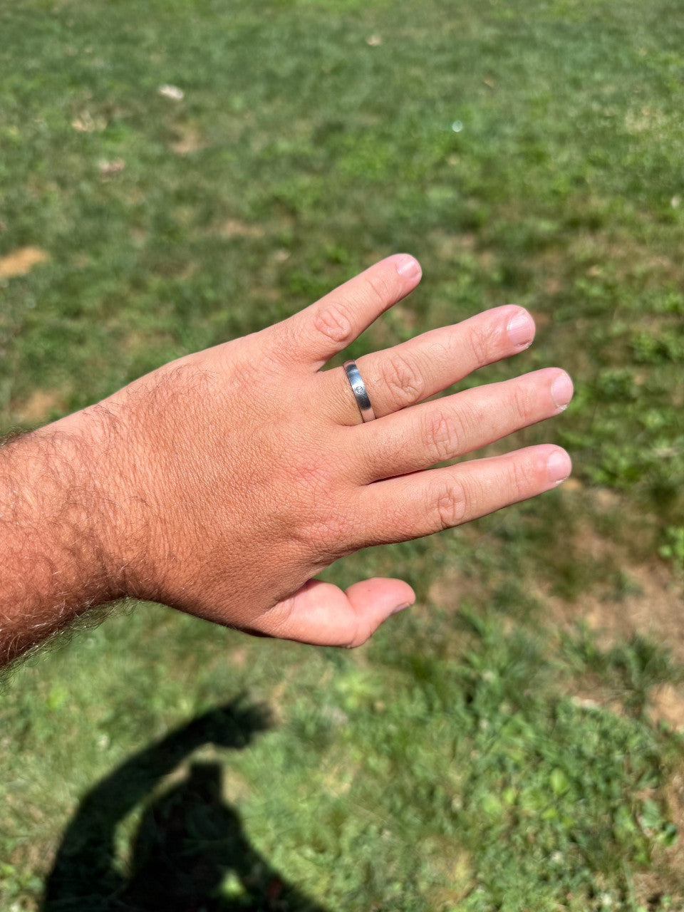 Moissanite Solitaire Matte Wedding Band Ring | 925 Silver