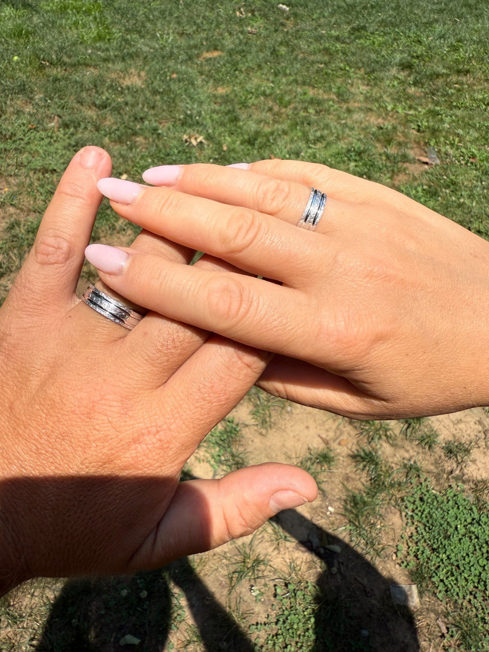 Scraped Brushed Wedding Band Ring | 925 Silver