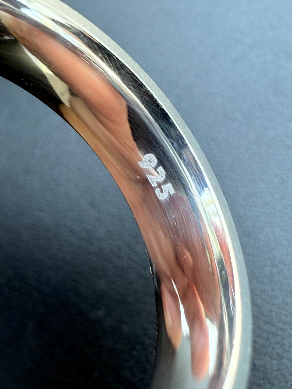Scraped Brushed Wedding Band Ring | 925 Silver