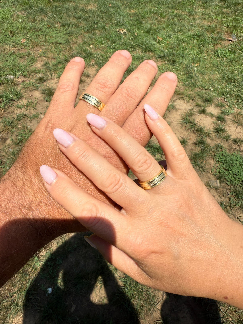 Scraped Brushed Wedding Band Ring | 14k Gold Vermeil 925 Silver