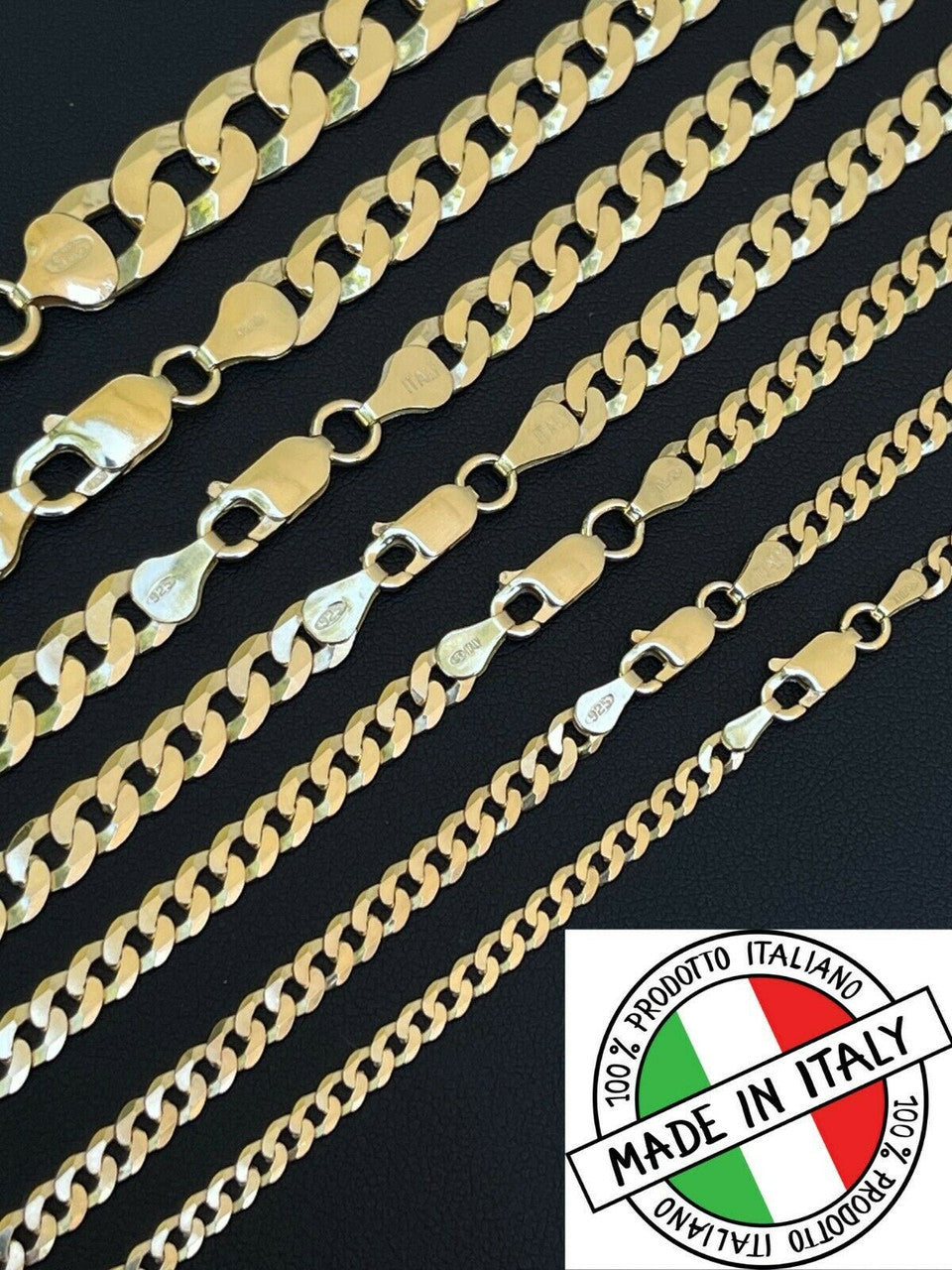 Flat Curb Cuban Chain Necklace | 14k Gold Vermeil 925 Sterling Silver