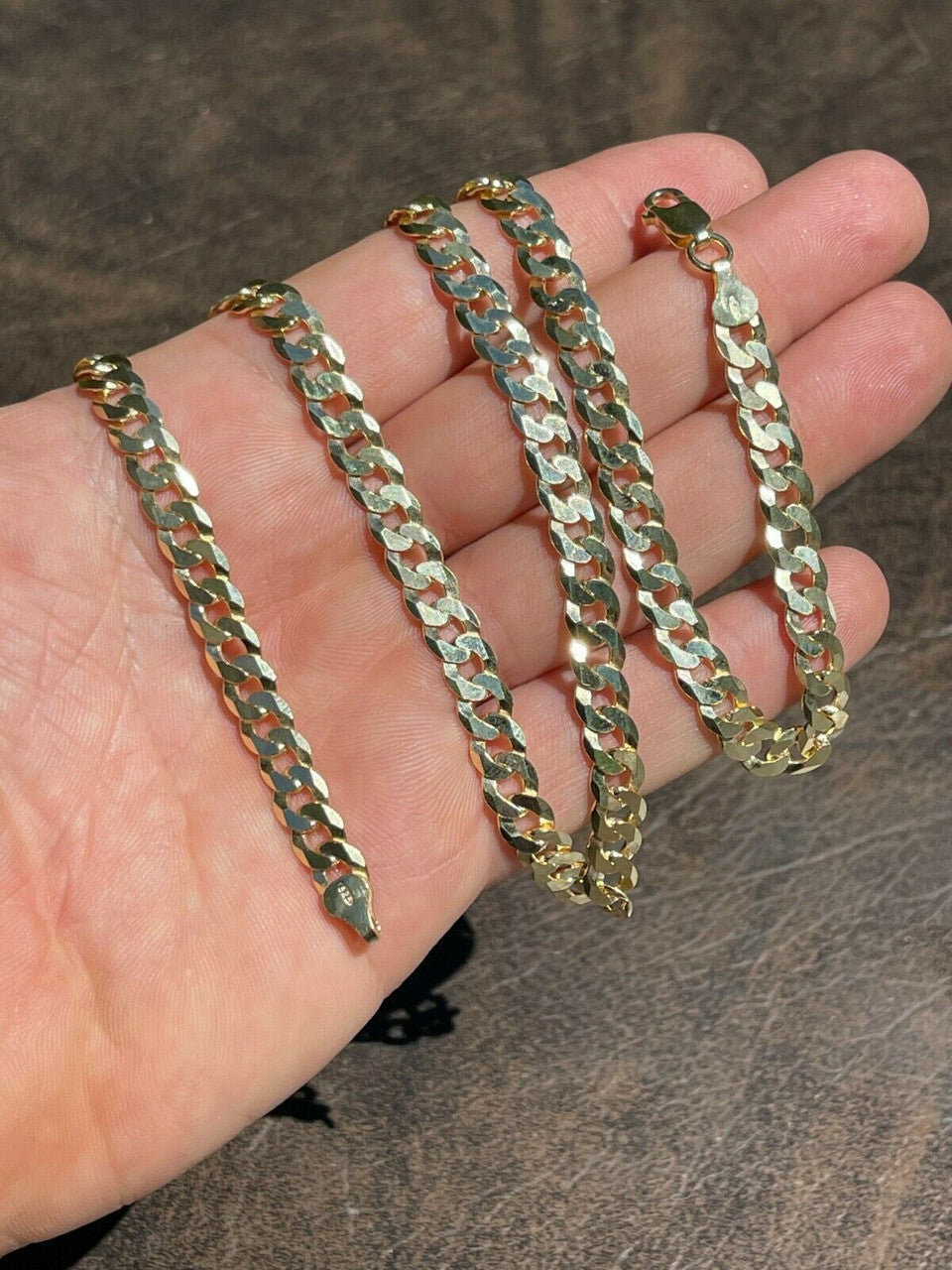 Flat Curb Cuban Chain Necklace | 14k Gold Vermeil 925 Sterling Silver