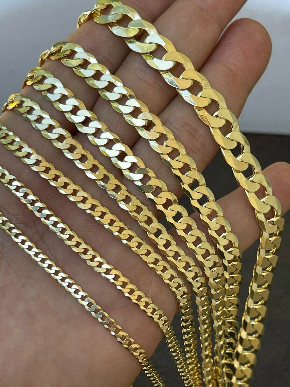 Flat Curb Cuban Chain Necklace | 14k Gold Vermeil 925 Sterling Silver