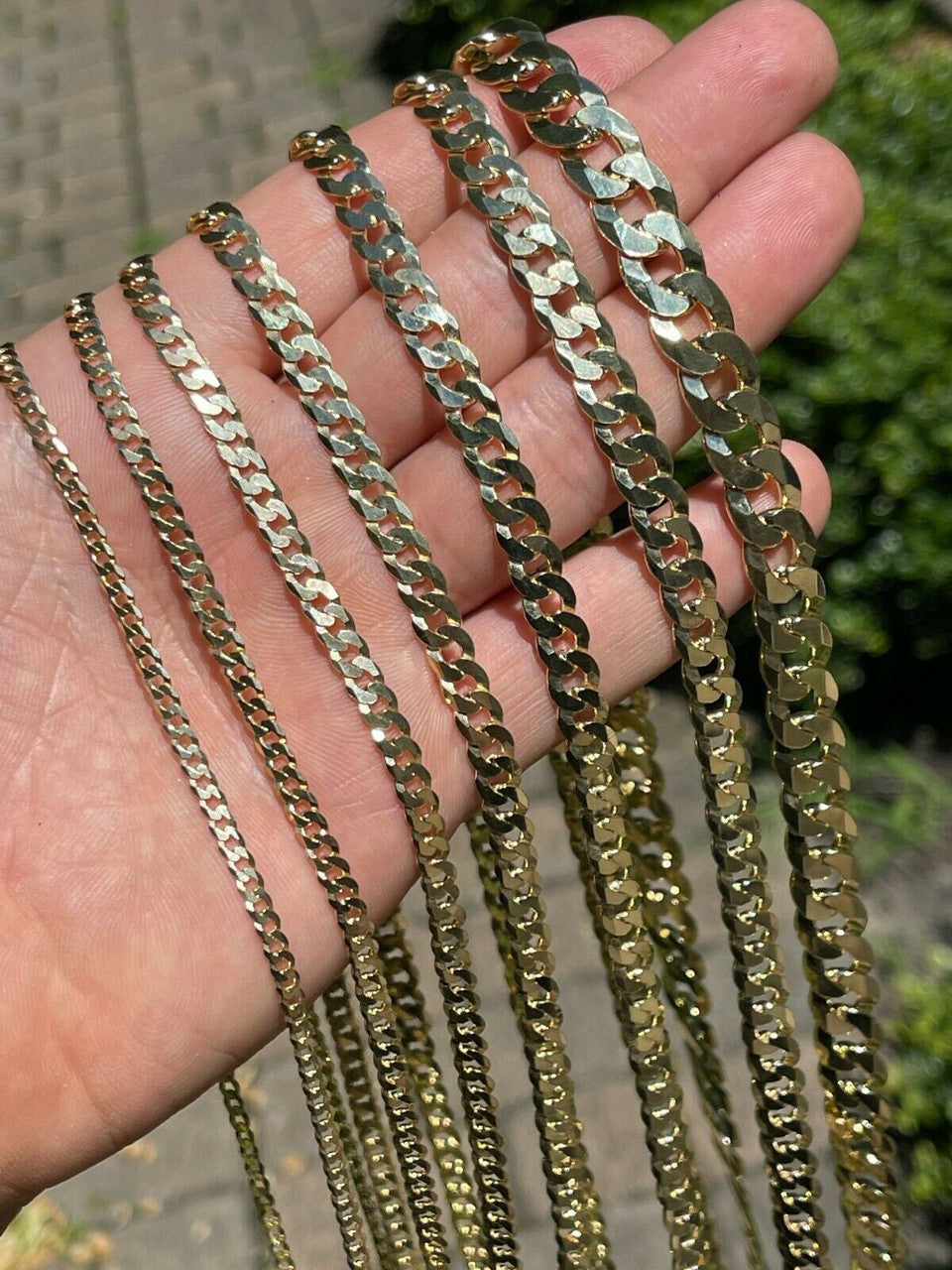 Flat Curb Cuban Chain Necklace | 14k Gold Vermeil 925 Sterling Silver