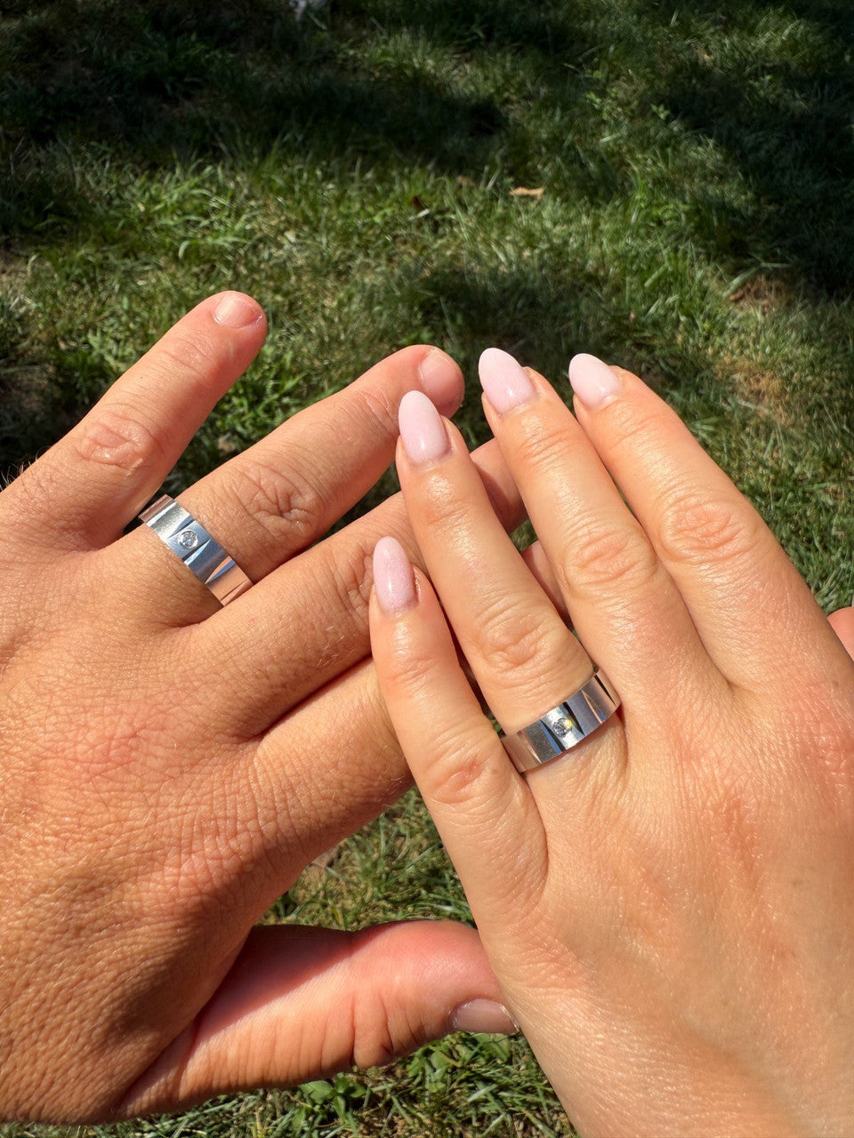 Moissanite Solitaire Diamond Cut Wedding Band Ring | 925 Silver