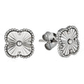 Diamond Cut Clover Earrings | 925 Silver