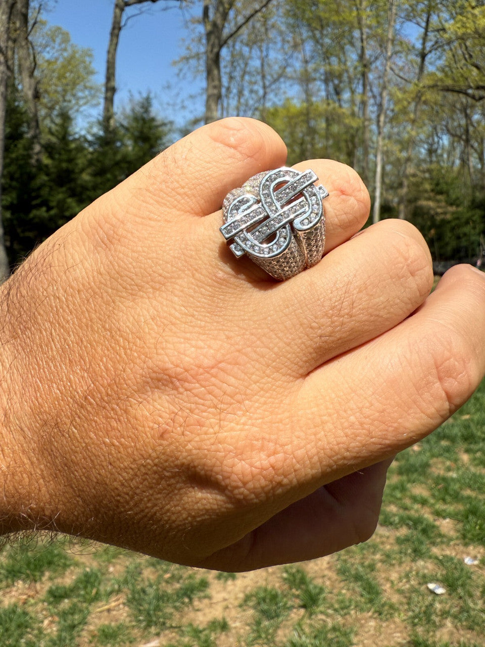 Cash Money Iced Out Ring | 925 Silver