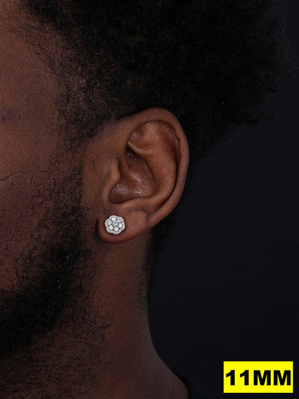 Micropave Cluster Iced Out Earrings | 14k Gold Vermeil 925 Silver | CZ