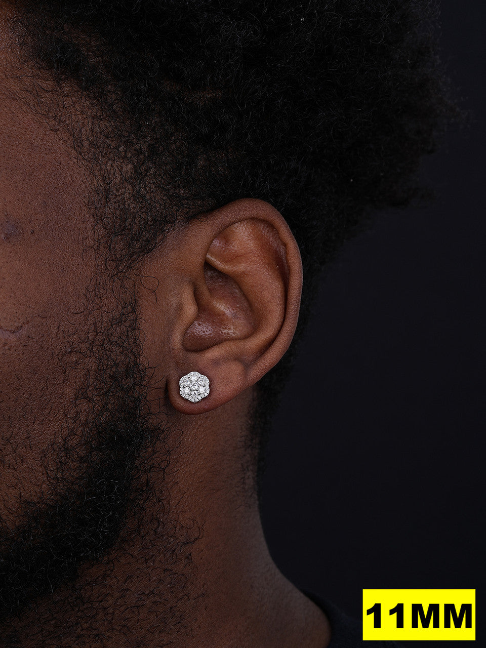 Moissanite Micropave Cluster Iced Out Earrings | 925 Silver