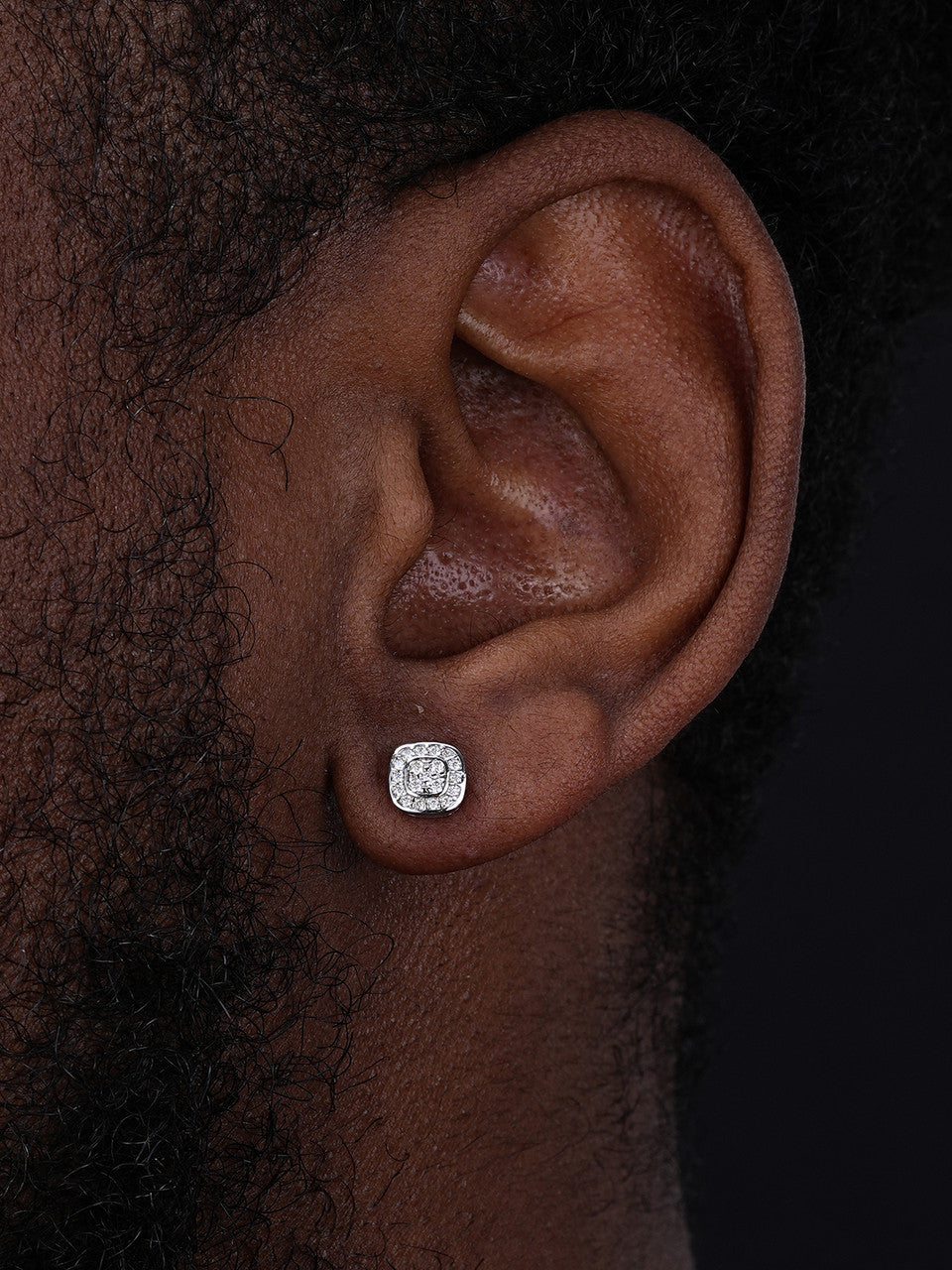 Moissanite Square Iced Out Earrings | 925 Silver