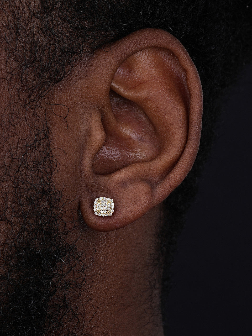 Moissanite MC Iced Out Earrings | 14k Gold Vermeil 925 Silver