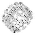 Moissanite Hearts Of Chrome Ring | 925 Silver