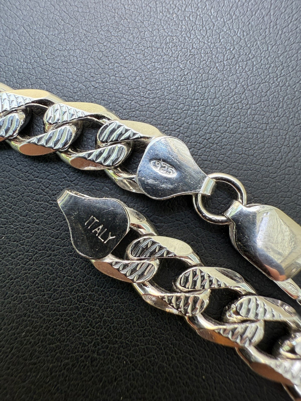 Mens Miami Cuban Bracelet Diamond Cut Solid 925 Silver | Rhodium Finished