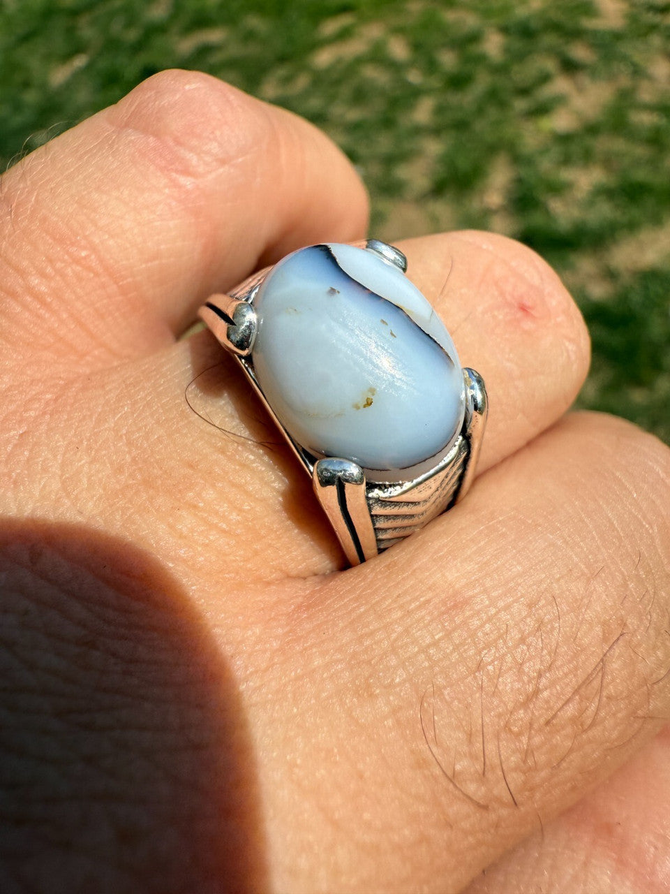 Classic Stone Eye Ring | 925 Silver Oxidized
