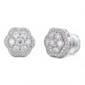 Micropave Cluster Iced Out Earrings | 925 Silver | CZ