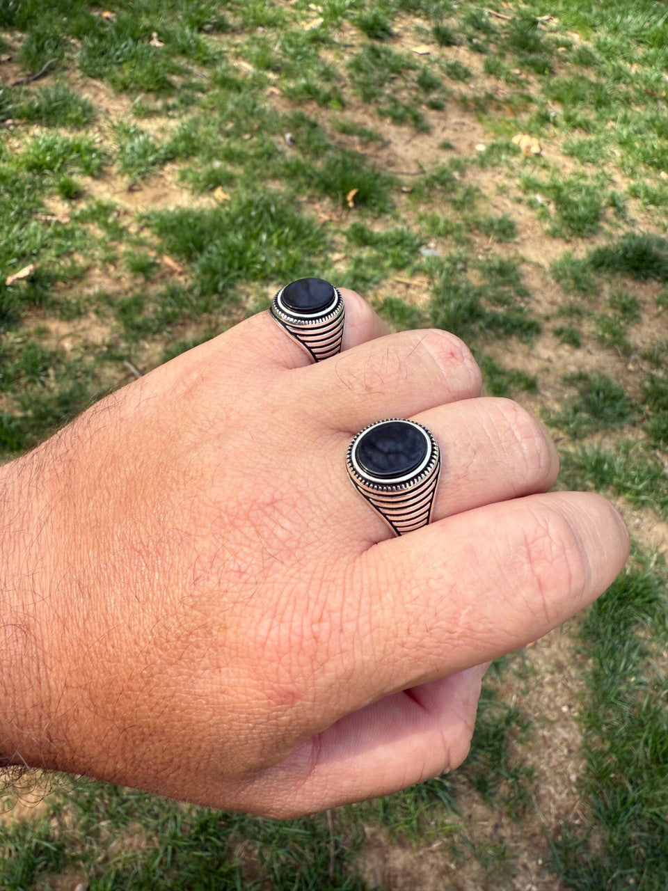 Night Sky Ring | 925 Silver Oxidized