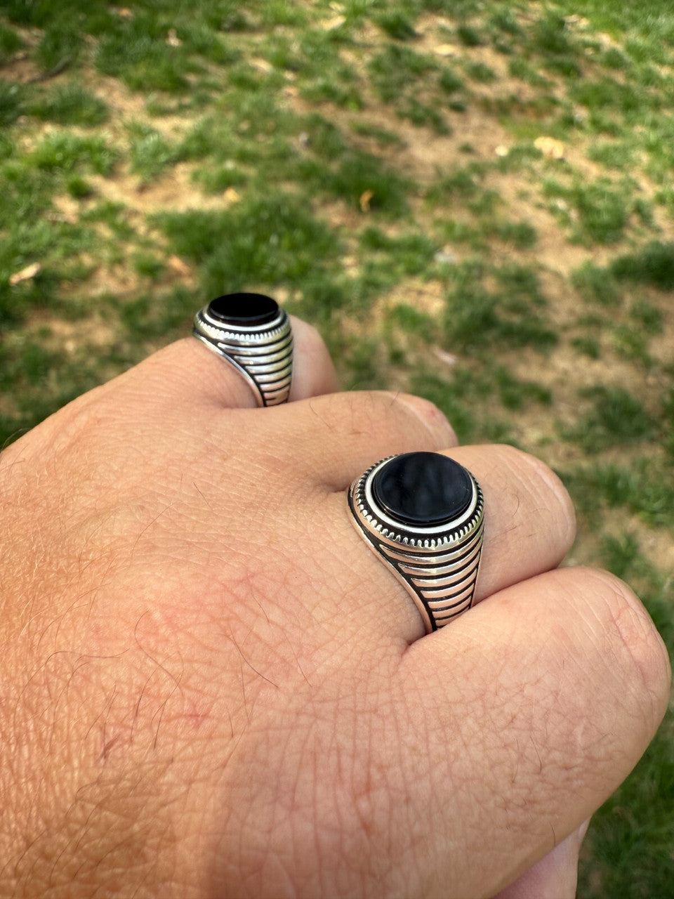 Night Sky Ring | 925 Silver Oxidized
