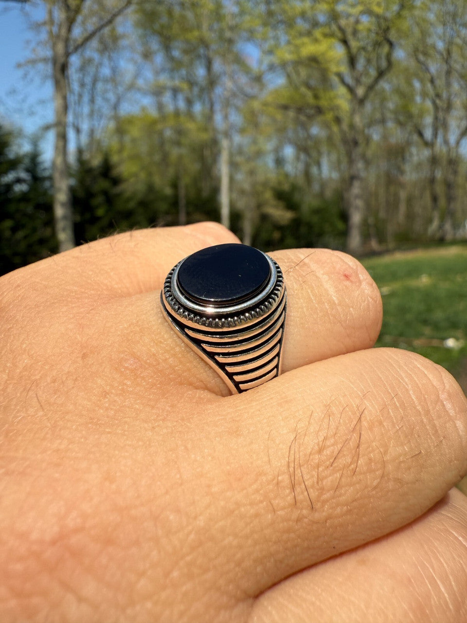 Night Sky Ring | 925 Silver Oxidized