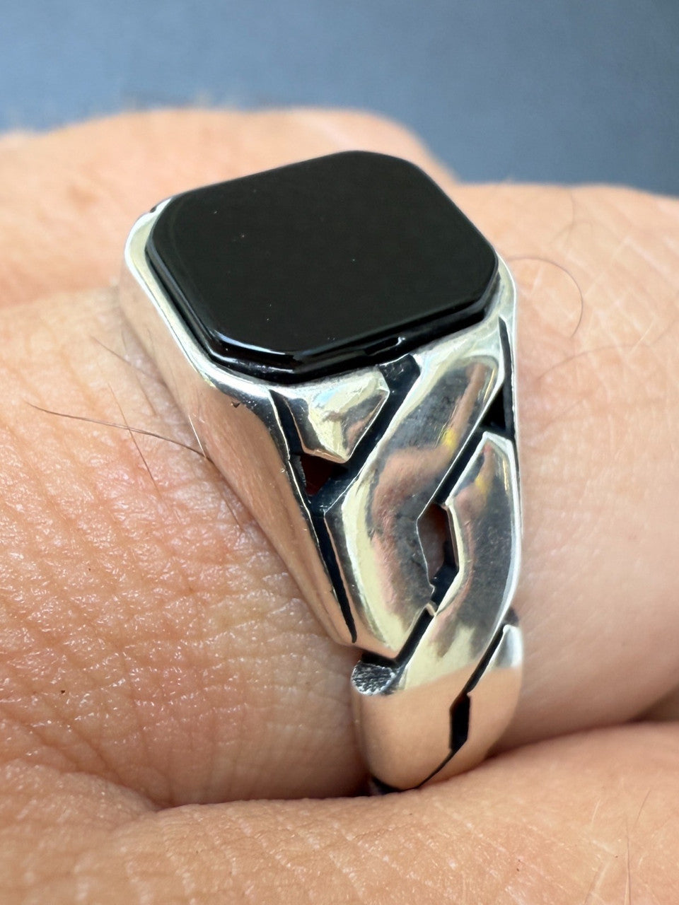 Miami Cuban Ring | 925 Silver Oxidized