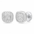 Moissanite Square Iced Out Earrings | 925 Silver