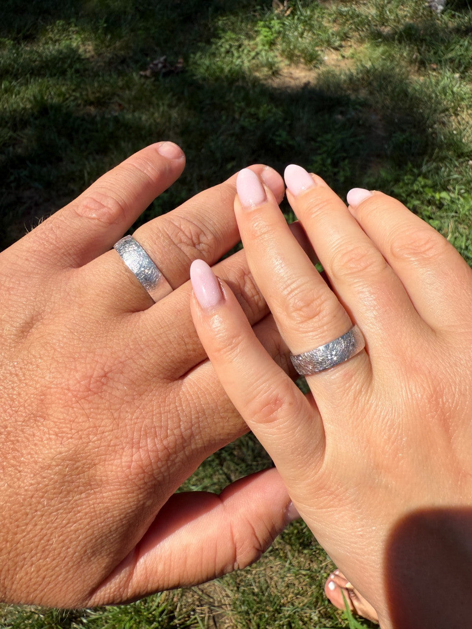 Moissanite Solitaire Scraped Brushed Wedding Band Ring | 925 Silver