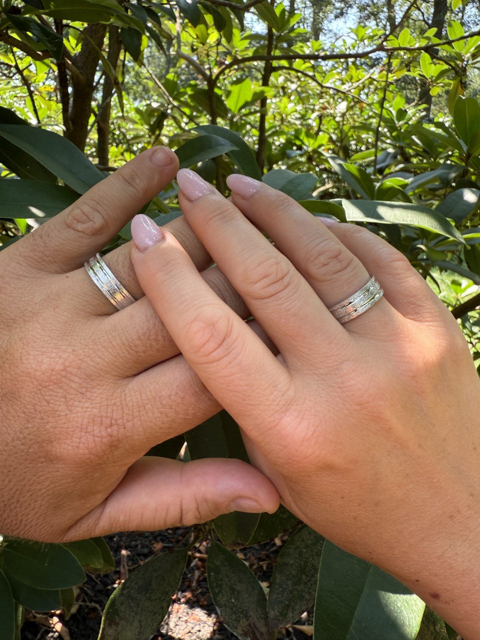 Scraped Brushed Wedding Band Ring | 925 Silver
