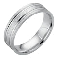 Scraped Brushed Wedding Band Ring | 925 Silver