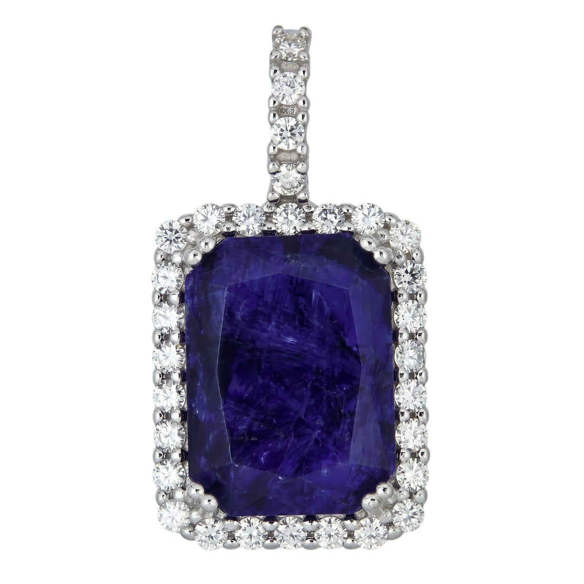 Moissanite Royalty Midnight Ocean Pendant | 925 Silver