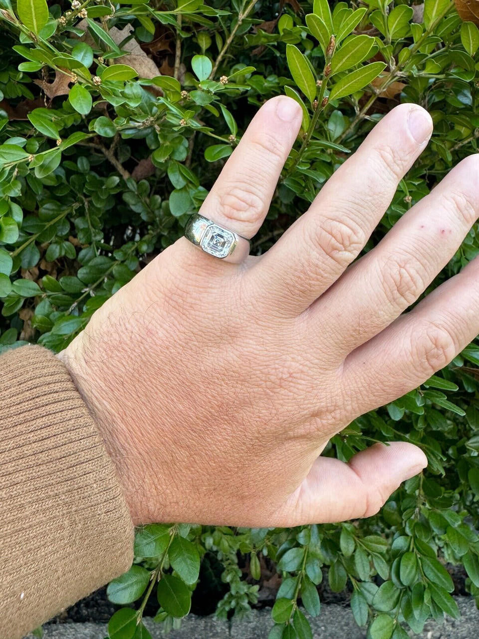 Moissanite Classic Big Rock Asscher Cut Ring | 925 Silver